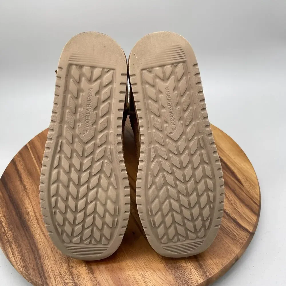 Koolaburra by UGG Victoria Tall Boots Womens 9 Chestnut Suede Faux Fur Shearling